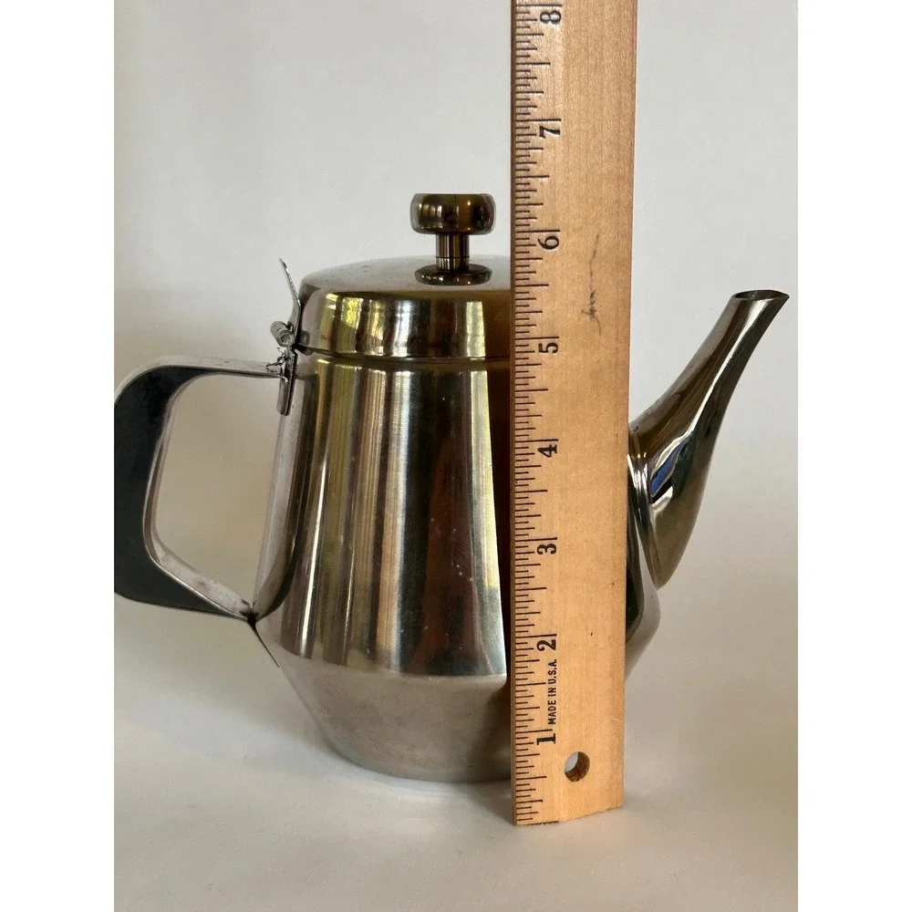 Vintage Regal Stainless Steel Coffee Pot,‎ Creamer, Sugar Set MCM Retro Art Deco